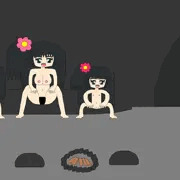 洞窟暮らし