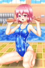 プールで手コキ