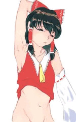汗がすごい巫女