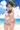 ボテ腹ポニテ先輩と浜辺で撮った一枚。