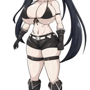 ムチムチボディのブラック★ロックシューター