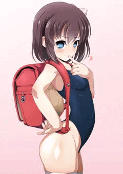 スク水ニーソ＆ランドセル装備のメスガキ怜ちゃん