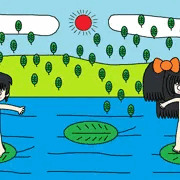 リーフ渡りを楽しんで
