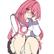 ピンク髪 メガネっ娘ちゃん