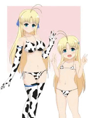 ウチの娘牛柄ビキニ