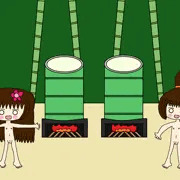 竹ドラム風呂