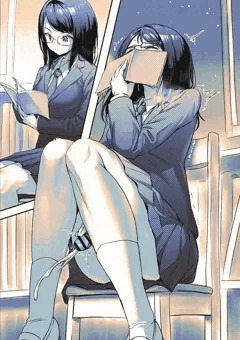図書館で発散しちゃうふたなりメガネちゃん