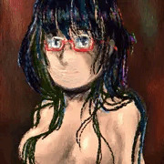 アンリムメガネっ娘