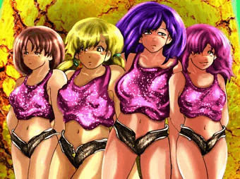 ４人並んで②。