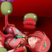 ブチュルスに襲われるホムラ