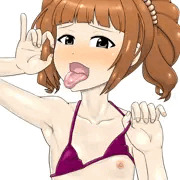 【配信】高槻やよい乳見せフェラ素振り(一部)