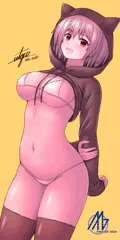 【落書き】ビキニパーカーの女の子