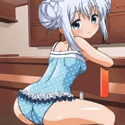 水着チノちゃんにイタズラ