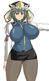 えーきさまは長身で爆乳。