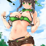 【リクエスト】ジョギング中に汗でおっぱいポロリした秦良玉