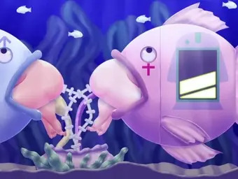 骨触手が潜むドレイン水槽