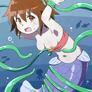 マーメイドやすな、謎の触手に襲われる