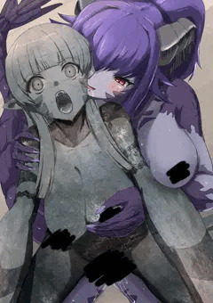 skeb オリジナルキャラクター 石化蛇娘とドラゴン娘