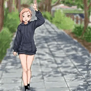 ビッグサイズパーカー露出プレイ(後付け)