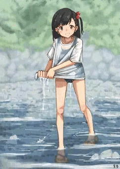 幼馴染と水遊び