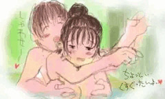 背後から乳揉み画