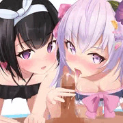 マシロちゃんとアズサちゃんのいちゃらぶフェラ