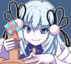 氷の魔妖－雪女 手コキ