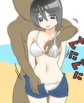 ホットパンツ白ビキニ２