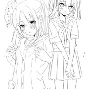 ツーサイドアップ　セーラー服