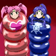 バーチャロン娘(擬人化)スリープサック拘束