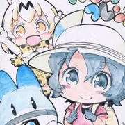けものフレンズ色紙です