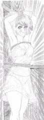 柱に縛られた美雪