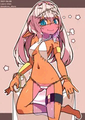 ダークエルフのラウラちゃん描きました！