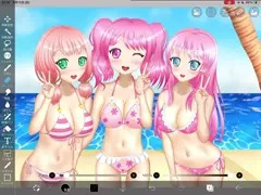 水着を消しておっぱいを出させちゃう動画
