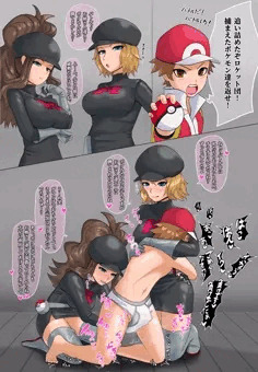 したっぱロケット団に負けちゃったレッド君