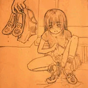 もうすぐ電車くるからじっとしててね、って言っておちつかせ、しゃがみこんでもじもじしてると思ったら、かかとおしがまから、ビニール靴に決壊してしまったJs低学年さんですご確認ください