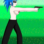 黒ズボンピストルレオナ