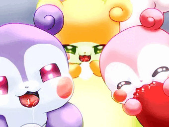 ツー、キー、ニコリの3人に弄ばれるヒートン