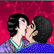 脇坂と鉄兵の母親の熱烈キス！