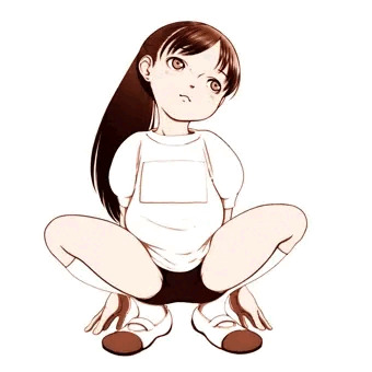 続・しゃがみブルマー。