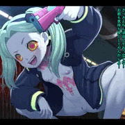 男を襲うレベッカ