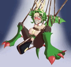ドラゴンガール吊るし責め