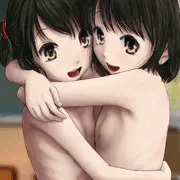 抱き合う