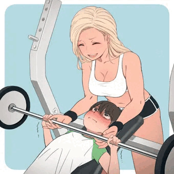お姉さんといっしょにトレーニング