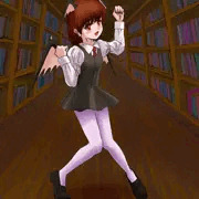 図書館で踊る小悪魔さん