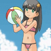 夏の海辺