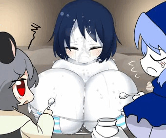 顔射牛乳