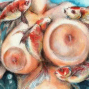 乳と金魚を水槽に詰める
