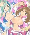 コンテスト中におっぱいポロリしてしまうがプロ根性でやり遂げる二人