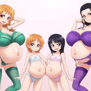 ナミ、ロビン(母娘)ボテ並べ
